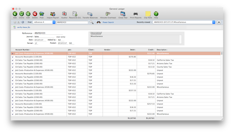 Clients & Profits | Visual Feature Guide | General Ledger